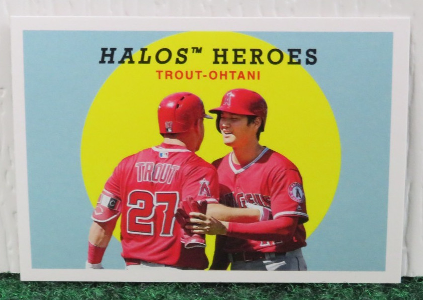 SHOHEI OHTANI & MIKE TROUT - 2018 Topps Archives - #303 - Halos Heroes - Angels