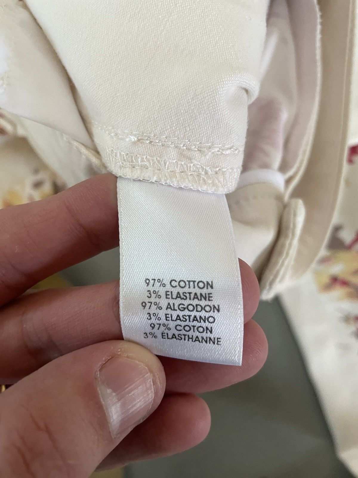 Worth New York Floral Print Pants AOP White Pink Made in USA Women's Size 6