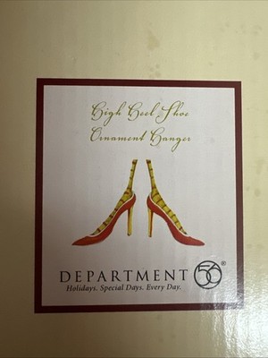 Dept 56 Krinkles Patience Brewster High Heel Shoe Christmas Ornament Hanger