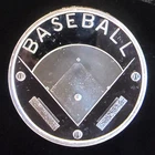 Baseball Engravable MLB World Serie Team Rare Vtg Bullion-0.999 Silver 1 Oz Coin