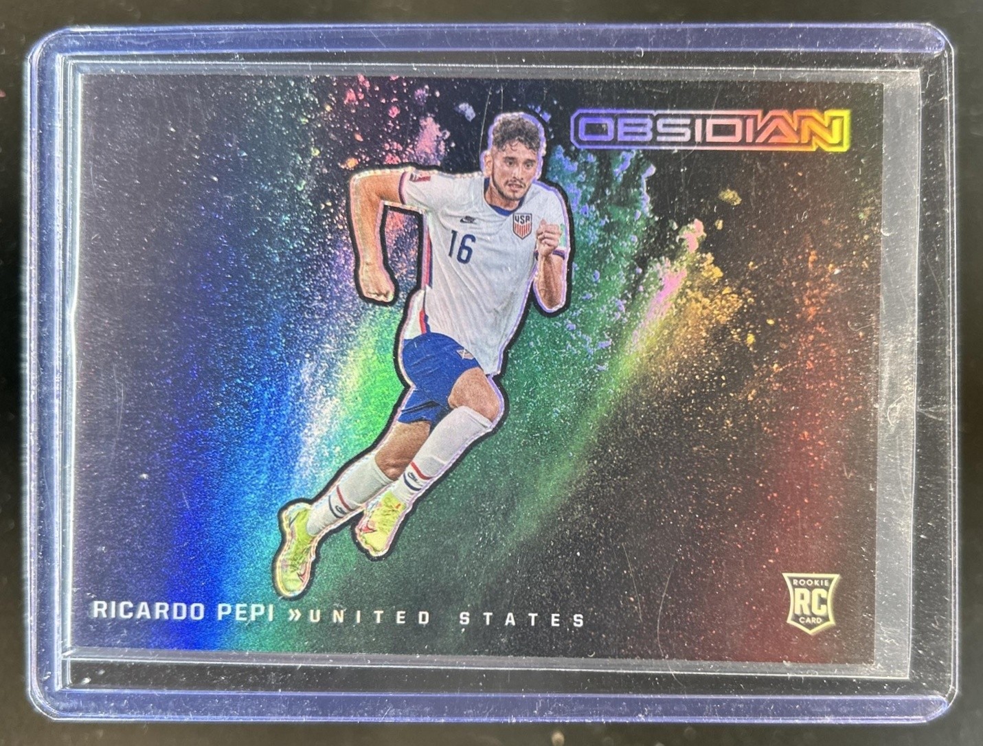 2021-22 Panini Obsidian Ricardo Pepi Black Colorblast RC SP Rookie #4 USA