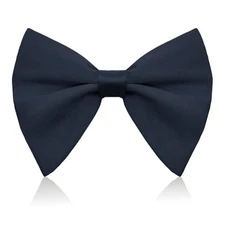 Oversized Bow Ties for Men, Mens Bow Tie Adjustable Clip on Pre-Tied Navy Blue