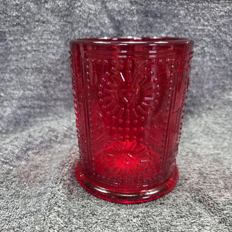 Viking Glass RUBY Paul Revere Candle Fairy Lamp Glimmer (Base only)