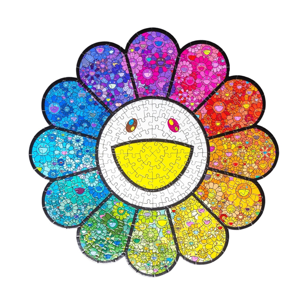 Jigsaw Puzzle / Murakami.Flowers 新品未開封 NEW! TAKASHI MURAKAMI A FLOWER FOREST JIGSAW PUZZLE ราคา