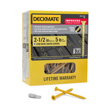 435-Piece 9 x 2-1/2 in. Tan Flat-Head Wood Deck Screws Torx Drive, 5 lb. Box