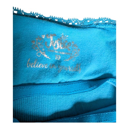 Justice Tank Top Youth 10 Blue Lace Trim Bella Swan Y2K 90s - Picture 5 of 8
