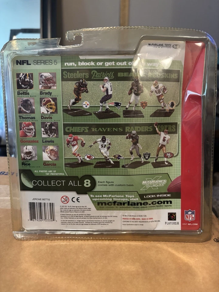 McFarlane Sports Picks Jerome Bettis Series 5 Action Figure 2002 Black Jersey - Imagem 2 de 2