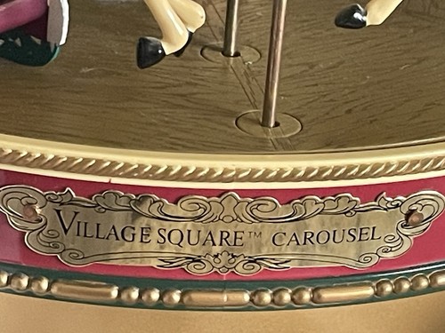 Vintage Mr. Christmas Village Square Carousel For Parts Or Repair - Picture 13 of 15
