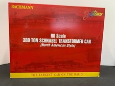 Bachmann HO 380-Ton Schnabel Car Blue & Black with Transformer Load