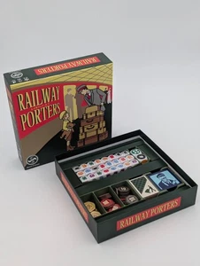 Railway Porters Board Game Insert Organizer | 3D Printed Custom Dice & Token