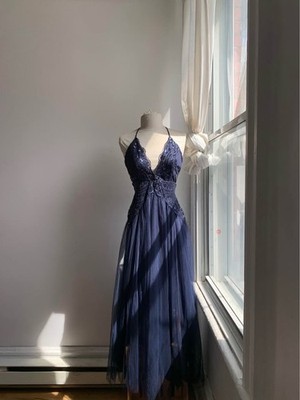 Formal dress for women size small or exta small navy blue | eBay