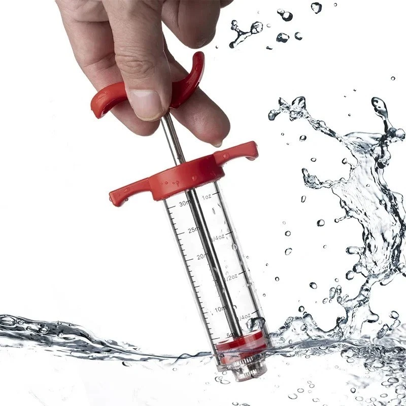 Marinadenspritze Set Fleischspritze Pökelspritze Gewürzspritze Bratenspritz Reto - Bild 4 von 4