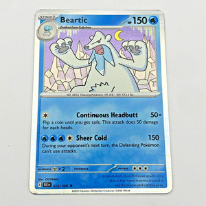 Beartic Pokemon Scarlet Violet Black Bolt Holo 026/086