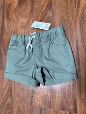 Girls Shorts Carter  s Olive Green Cotton Pull Tie Size 5 New