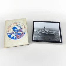 USS Samuel N. Moore (DD-747) Print + 1957 Westpac Deployment Log Cruise Book