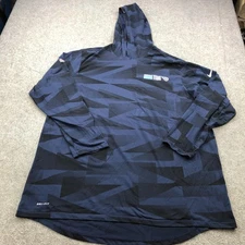 Tennessee Titans Shirt Mens 3XL Blue Black NFL Football Dri Fit Nike Long Sleeve