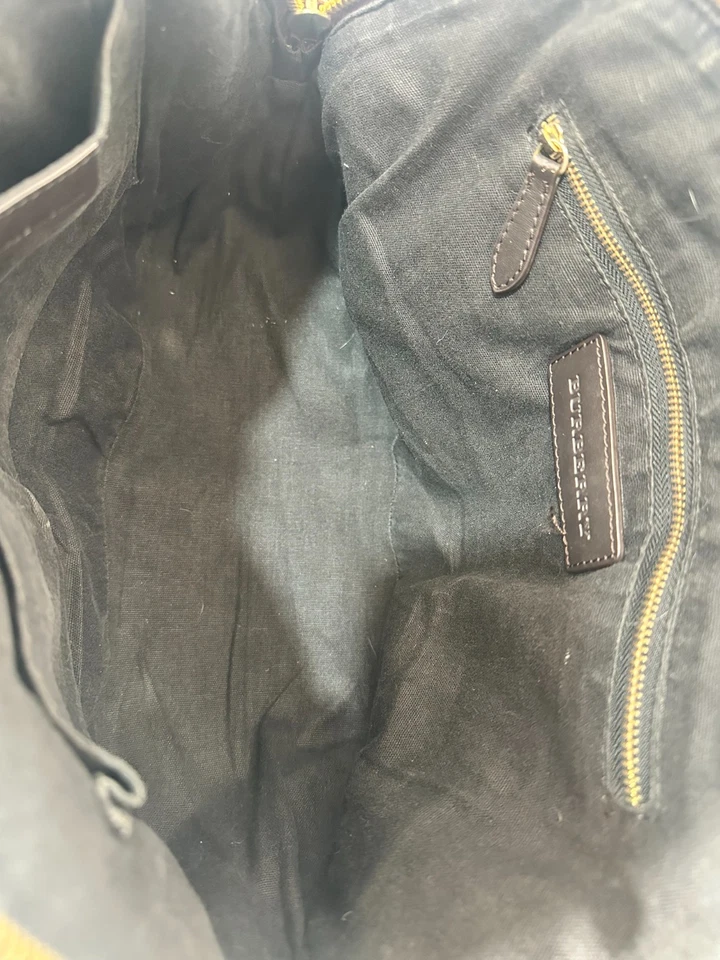 Burberry Beige/Brown Haymarket Check Coated Canvas and Leather Small Orchard Bag - Image 4 of 4