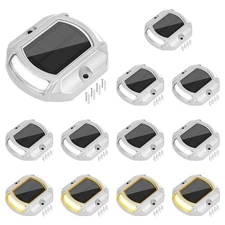 Solar Driveway Lights Dock Deck Lights 12 Pack,2 Colors in 1,Solar Powered Wa...