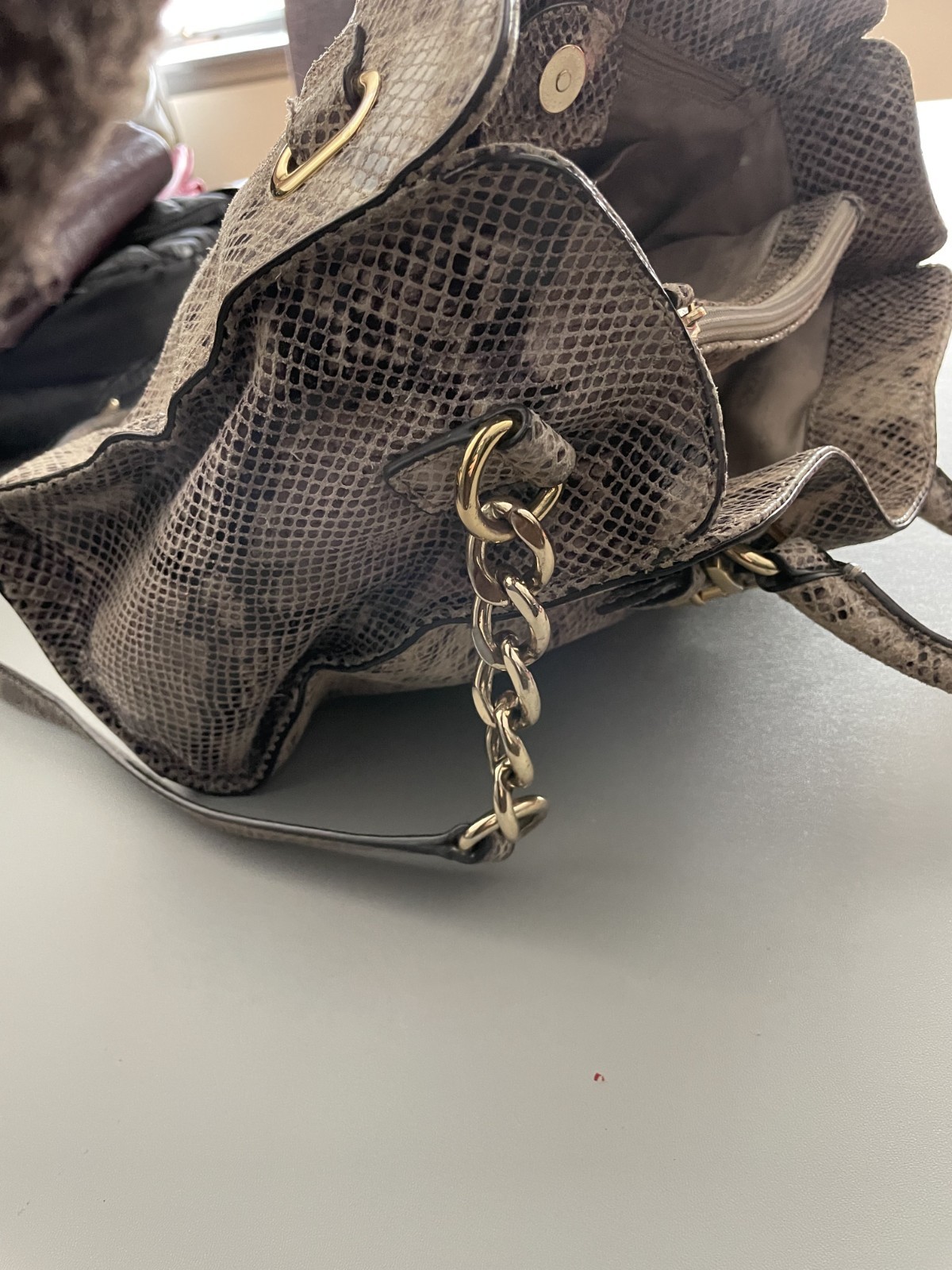 Michael Kors Beige Python Leather Organizer Cross… - image 5