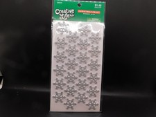 Creative Life Christmas craft Mini snowflake Foam Glitter stickers 24pc