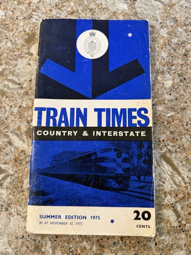 Vintage VICTORIAN RAILWAYS Australia Timetable Summer 1975 Railroad Ephemera