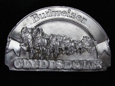 PF03143 VINTAGE 1989 BUDWEISER CLYDESDALES BEER BREWING CO. BELT BUCKLE