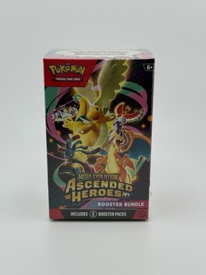 Pokemon Mega Evolution Ascended Heroes Booster Bundle Sealed 6 Pack Box