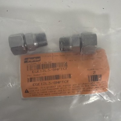 Parker EGE12L3/8NPTCF Ermeto Steel LOT OF 2