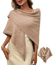 Pashmina Shawl Wraps Women Knitted Shawls Wraps Cape Wool Cashmere Shoulder T...