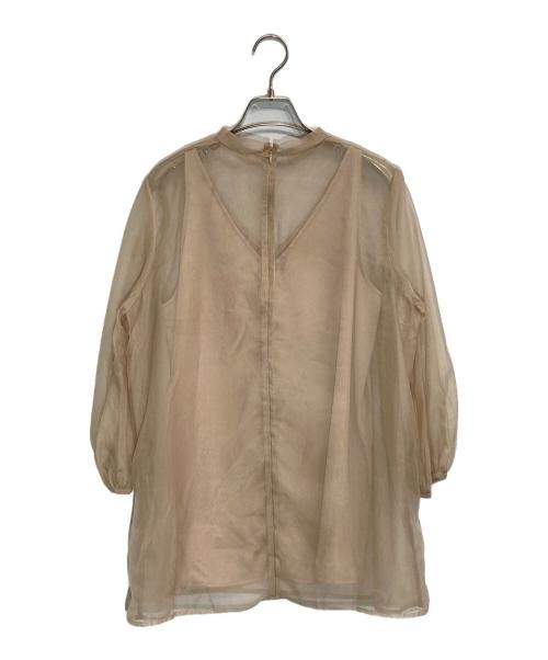 Ameri                    Sheer blouse beige 02110… - image 2
