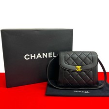 Chanel Diana Flap Lambskin Shoulder Bag Women Black One Size 622382