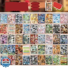 Alideco 45Pcs Vintage Cartoon Scrapbook Stickers Set – Dessert & Food Art