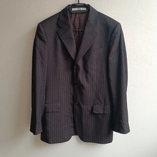 Gianfranco Ferr Brown Striped Blazer Jacket 100 Wool Made in Italy Mens 48