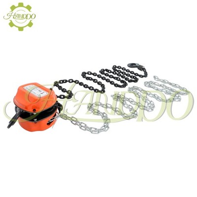 Manual Chain Block Hoist Come Along 1 Ton 2200Lbs Capacity 10 Feet Orange