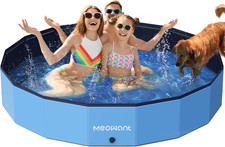 Foldable Dog Pools for Large Dogs, Hard Plastic Kiddie Pool Dog Swimming, Collap