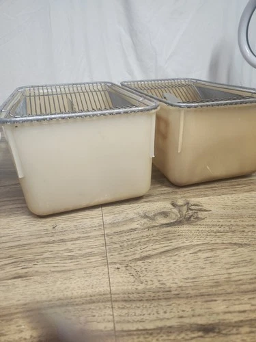 2 VINTAGE LAB RODENT BREEDING CAGE SET