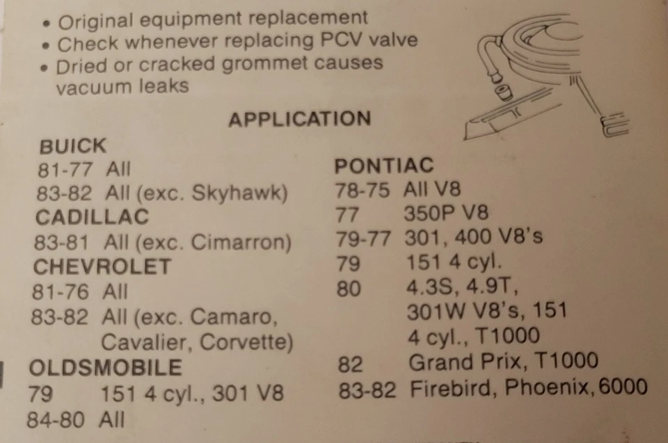 Dorman Help 42055 PCV Valve Grommet - OER GM 9776721, 10198949 - Image 4 of 4