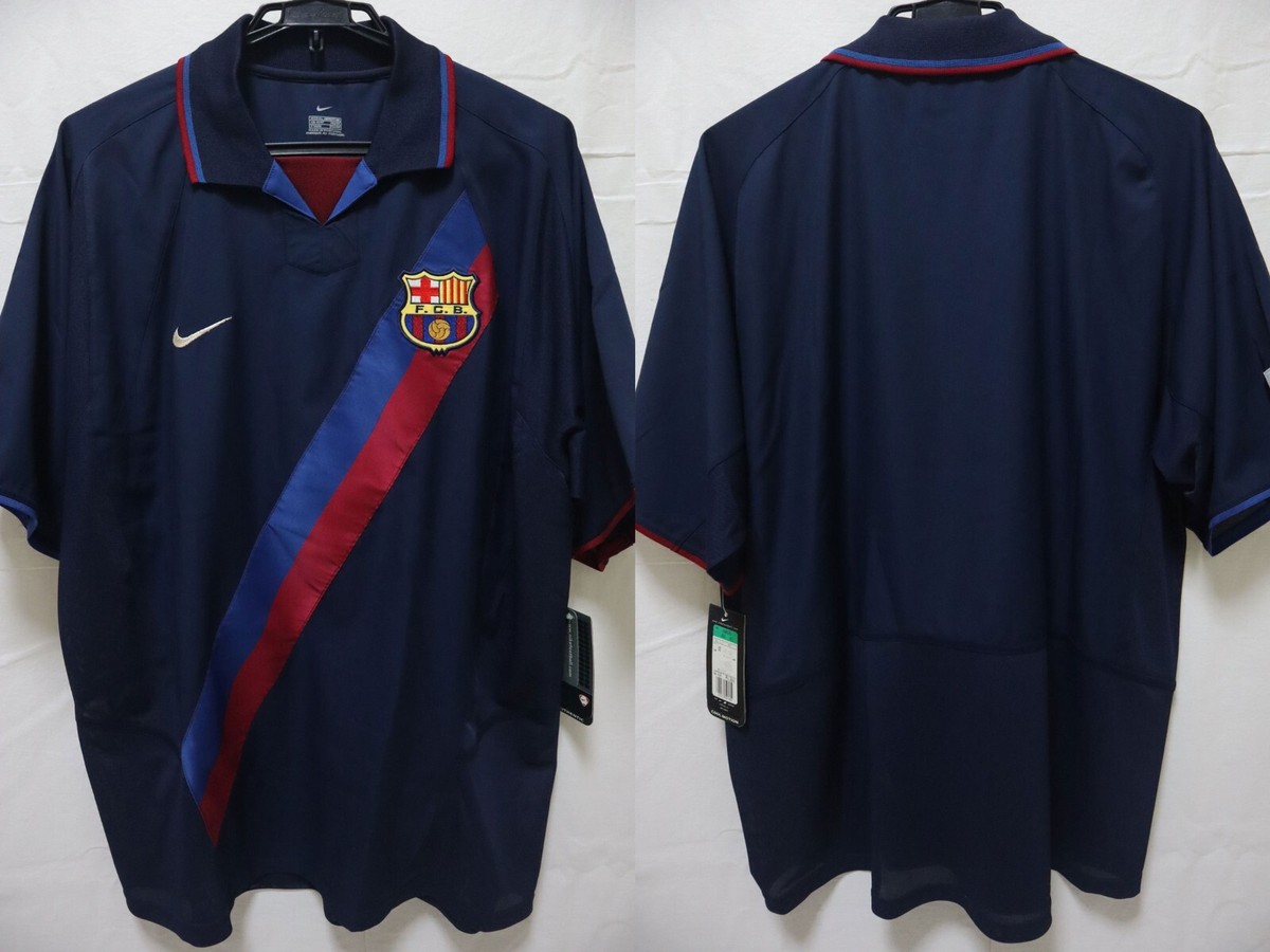 ウェア FC Barcelona 2001-2002 away uniform NIKE Barcelona Away football shirt 2002 Soccer Nike Mens Jersey