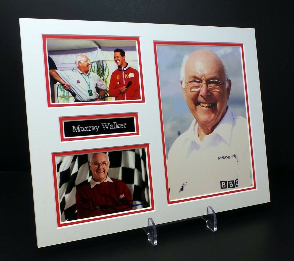 Murray WALKER Signed Mounted Photo Display Dealer COA Motor