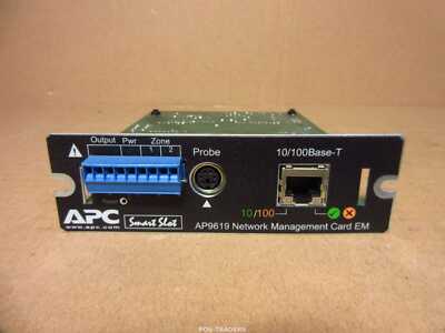 APC AP9619 AP9619 SNMP with Temp and Humidity Controls Network Management Card
