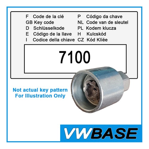 KIA Security Master Bloqueo Tuerca de Rueda Llave 7100/Z TAPA DE TORNILLO DE CÉSPED - Imagen 1 de 8