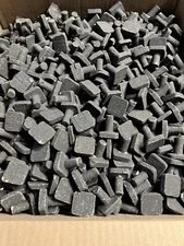 50 Black Ceramic Square 1” Frag Plug Disks Aquarium Coral Holder Rock LPS SPS