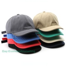 Men Short Brim Baseball Cap Sports Casual Soft Adjustable Trucker Sun Hat