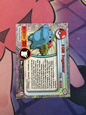Topps Pokemon Ivysaur #2 Black Logo TV Animation Series 1 | eBay