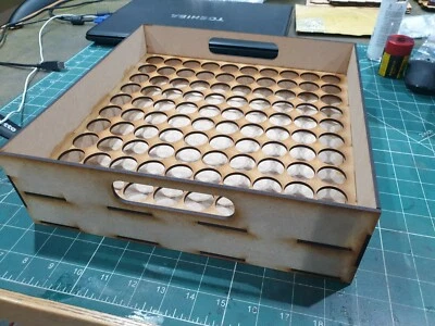PIG IRON PRODUCTIONS Paint Storage Tray Holds 100 Army Painter/Vallejo Paints