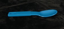 RARE VINTAGE PRETEND PLAY KIDS BLUE PLASTIC SPOON 4" LONG