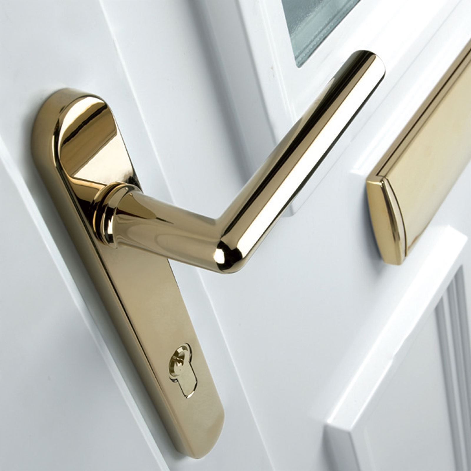 UPVC Door Handle Mila Prostyle Sprung Lever Pair Set 92mm 92PZ 211mm