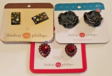 Lindsay Phillips Shoe Snap Interchangeable Jeweled Toe Fashion Set Of 3 Cute