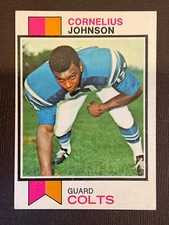 Cornelius Johnson 1973 Topps Rookie Football Card #314 - Baltimore Colts Guard