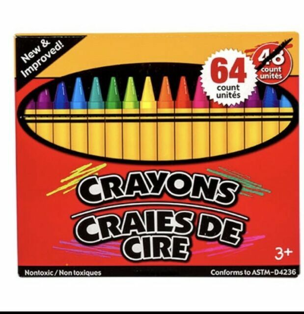 JOT Crayons With Built in Sharpener Non Toxic 64 Count for sale online